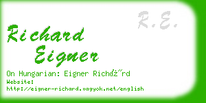 richard eigner business card